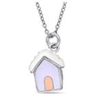Target Children's Enameled Dog House Pendant Necklace In Sterling Silver - (14), Girl's,