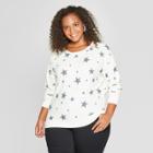 Women's Plus Size Star Print Sweatshirt - Grayson Threads (juniors') Beige