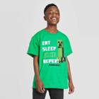 Petiteboys' Minecraft Game List Short Sleeve T-shirt - Green S, Boy's,