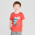 Toddler Boys' Short Sleeve Baseball Shark T-shirt - Cat & Jack Red