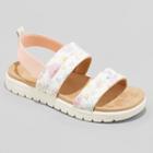 Girls' Hazel Floral Print Slip-on Pull-on Footbed Sandals - Cat & Jack 13, Multicolored/floral