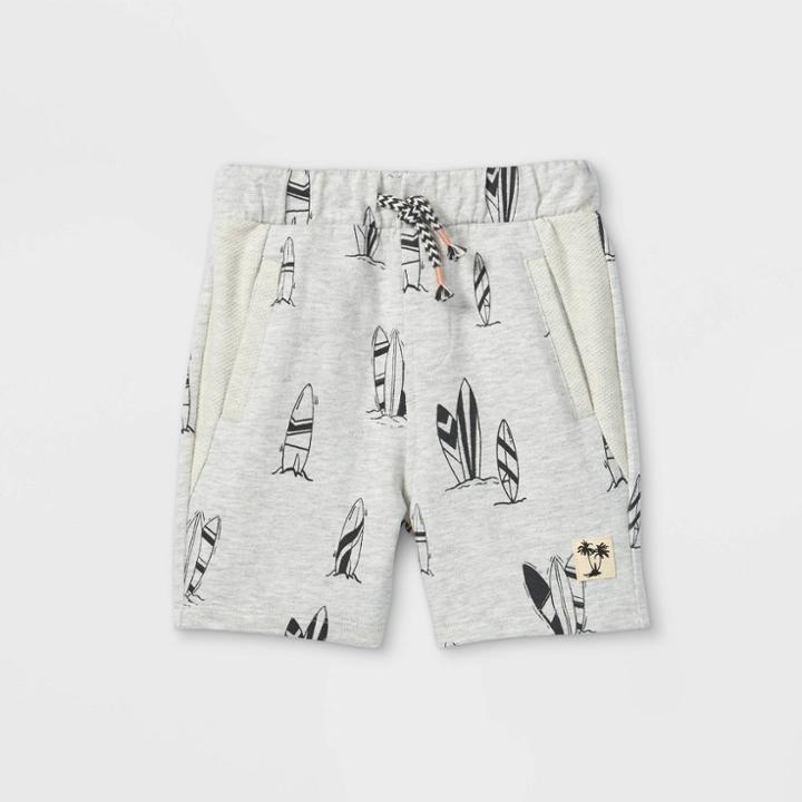 Toddler Boys' Surfboard Pull-on Shorts - Art Class Gray