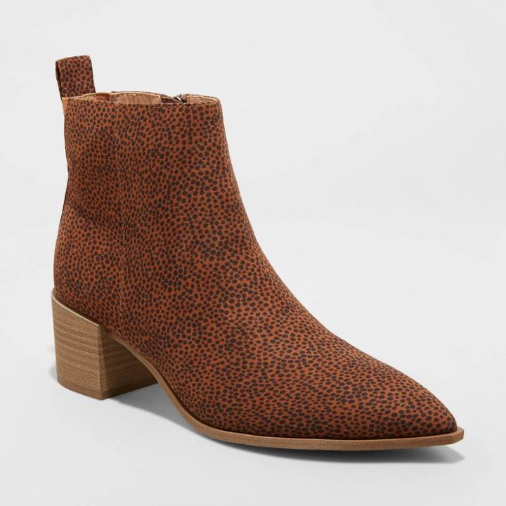 Women's Kennedy Ankle Boots - Universal Thread Brown/leopard