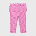 Baby Girls' Striped Ruffle Bum Pull-on Pants - Cat & Jack Pink Newborn
