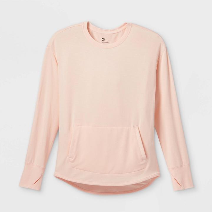 All In Motion Girls' Cozy Lightweight Fleece Crewneck Sweatshirt - All In