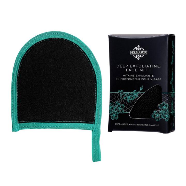 Dermasuri Deep Exfoliating Face Mitt - Black