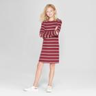Girls' Peek A Boo Elbow Sleeve Dress - Art Class