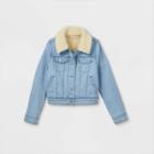 Girls' Sherpa Jacket - Cat & Jack Light Wash