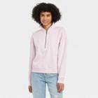 Women's French Terry Quarter Zip Sweatshirt - Universal Thread Violet