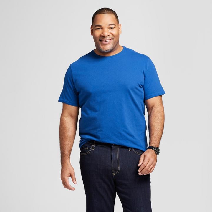 Men's Tall Standard Fit Short Sleeve Crew Neck T-shirt - Goodfellow & Co Parrish Blue