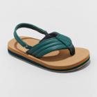 Toddler Boys' Bronx Slip-on Thong Sandals - Cat & Jack Green