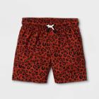 Toddler Boys' Cheetah Print Swim Trunks - Cat & Jack Orange