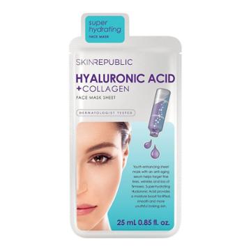 Skin Republic Hyaluronic Acid And Collagen Face Mask Sheet - 0.85 Fl Oz, Women's