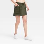Women's Move Stretch Woven Skorts 16 - All In Motion Olive Green Xs, Women's, Green Green