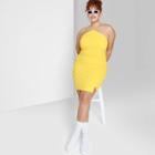 Women's Plus Size Sleeveless Side Slit Bodycon Dress - Wild Fable Yellow