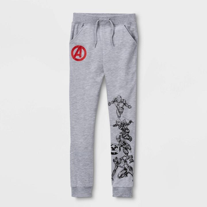 Boys' Marvel Avengers Line Up Joggers - Gray