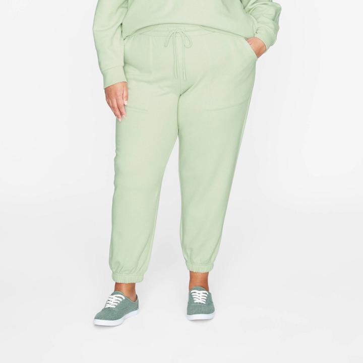 Women's Plus Size High-rise Utility Jogger Pants - Universal Thread Green