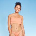 Women's Textured Cami Tank Bikini Top - Xhilaration Orange