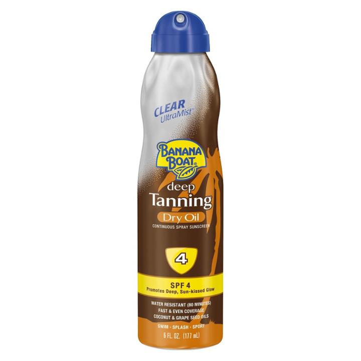 Banana Boat Deep Tanning Ultramist Sunscreen Clear Dry Oil -