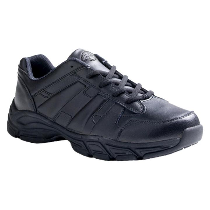 Men's Dickies Athletic Lace Genuine Leather Slip Resistant Sneakers - Black 5.5,