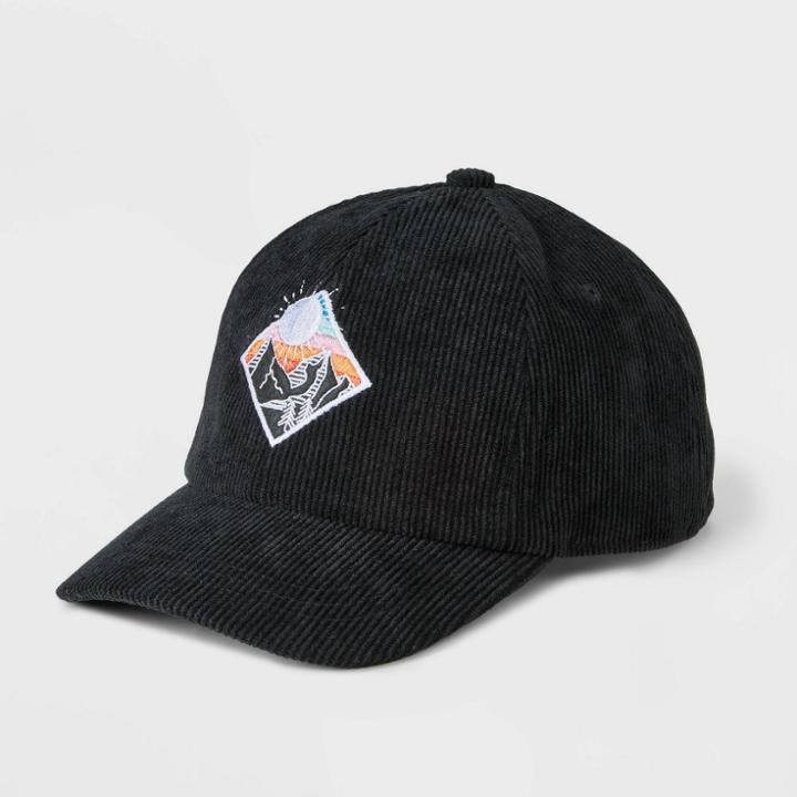 Kids' Corduroy Patch Baseball Hat - Art Class Black