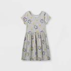 Girls' Minecraft Bee Skater Dress - Heathered Gray