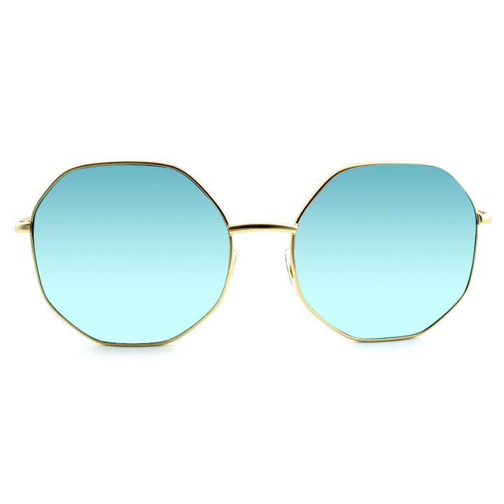 Women's Oversized Sunglasses With Blue Lenses - Wild Fable Golden