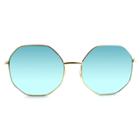 Women's Oversized Sunglasses With Blue Lenses - Wild Fable Golden