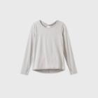 Girls' Long Sleeve Keyhole Back Studio T-shirt - All In Motion Gray Heather