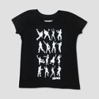 Mad Engine Girls' Fortnite Dance Short Sleeve T-shirt - Black