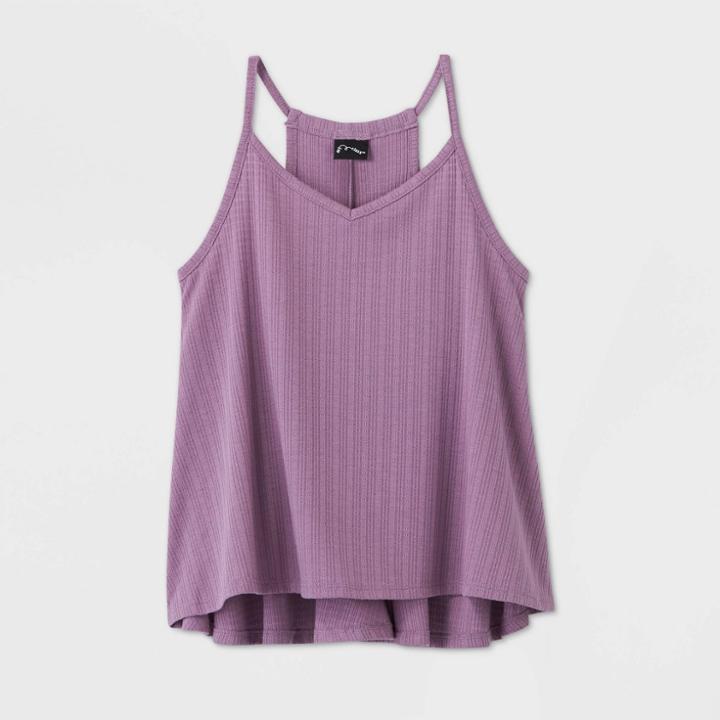 Girls' Pointelle Swing Tank Top - Art Class Purple