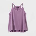 Girls' Pointelle Swing Tank Top - Art Class Purple