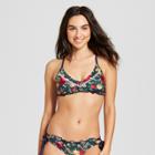 Women's Floral Print Ruffle Edge Bralette Bikini Top - Mossimo Starry