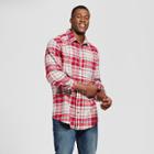 Men's Big & Tall Long Sleeve Heavyweight Flannel Shirt - Goodfellow & Co Red L