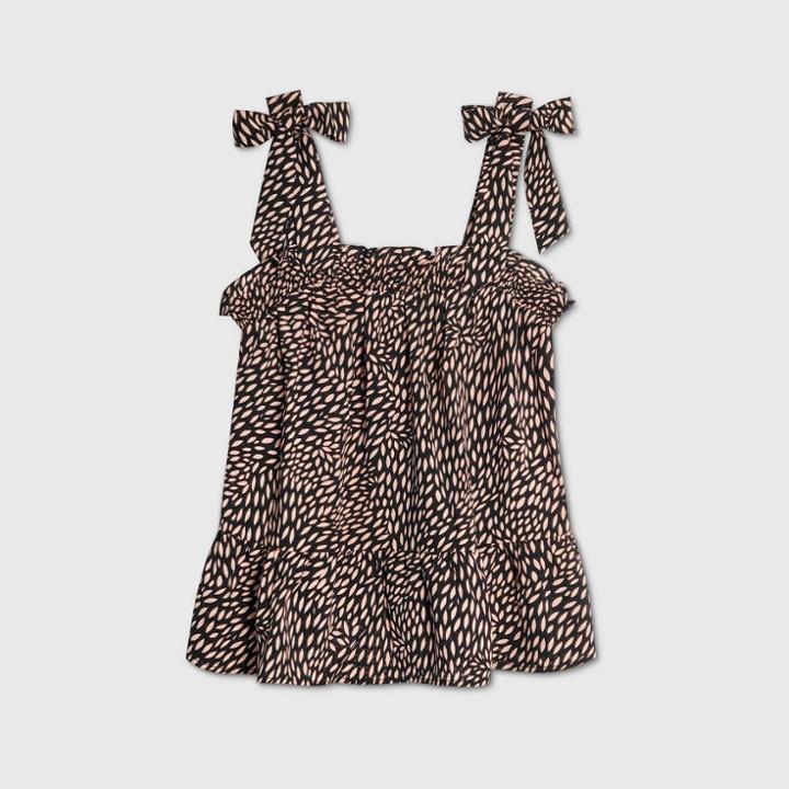 Women's Plus Size Floral Print Tank Top - Who What Wear Brown