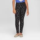 Girls' Gold Hearts Print Leggings - Cat & Jack Black