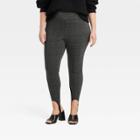 Women's Plus Size High-waisted Ankle Stirrup Leggings - A New Day Gray