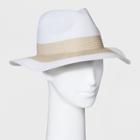 Women's Blocked Panama Hat - A New Day Natural Tan