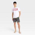 Men's Marvel Short Sleeve + Short Pajama Set - Charcoal Gray