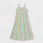 Girls' Tiered Sleeveless Woven Maxi Dress - Cat & Jack