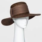 Women's Straw Boater Hat - A New Day Brown