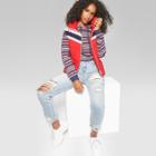Women's Puffer Vest Color Block - Wild Fable Poppy