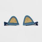 Girls' 2pc Clips - Cat & Jack Denim Blue