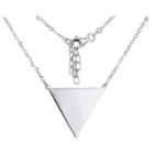Prime Art & Jewel Sterling Silver Geometric Triangle Necklace,