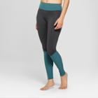 Women's Comfort Yoga Mid-rise Ribbed Leggings 31 - Joylab Charcoal Heather/mediterranean Teal