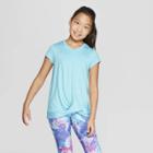 Girls' Knot Front Super Soft Tech T-shirt - C9 Champion Turquoise Blue