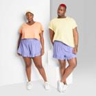 Plus Size High-waisted Flutter Shorts - Wild Fable Light Purple