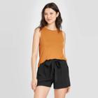 Women's Curved Hem Tank Top - A New Day Rust Xs, Women's, Red