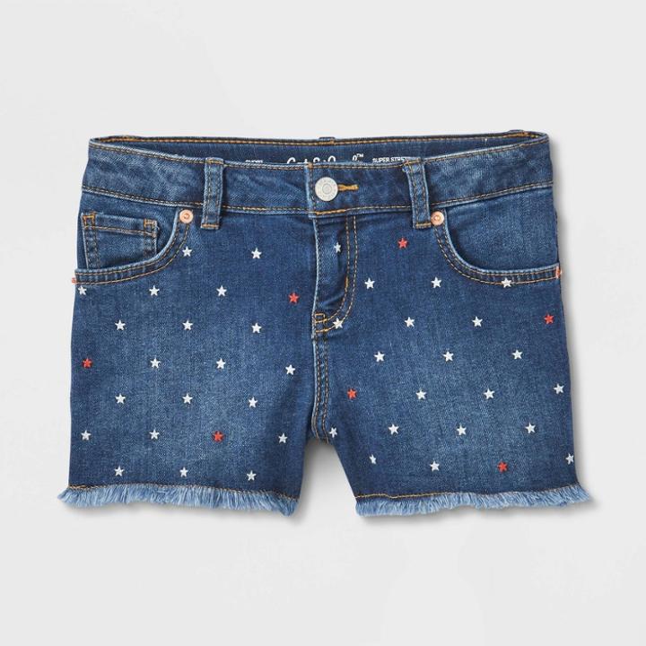 Girls' Star Jean Shorts - Cat & Jack Dark Wash