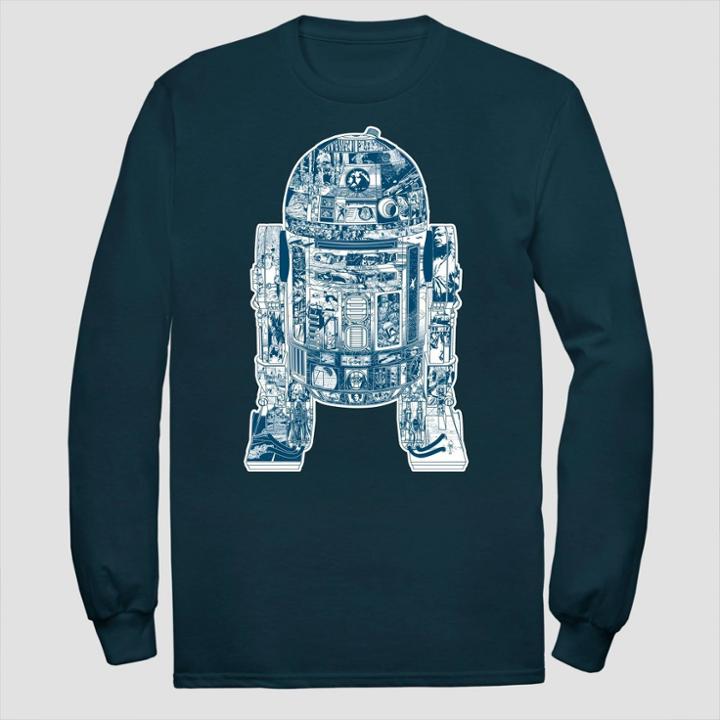 Men's Star Wars Long Sleeve Graphic T-shirt - Dark Teal S, Men's, Size: